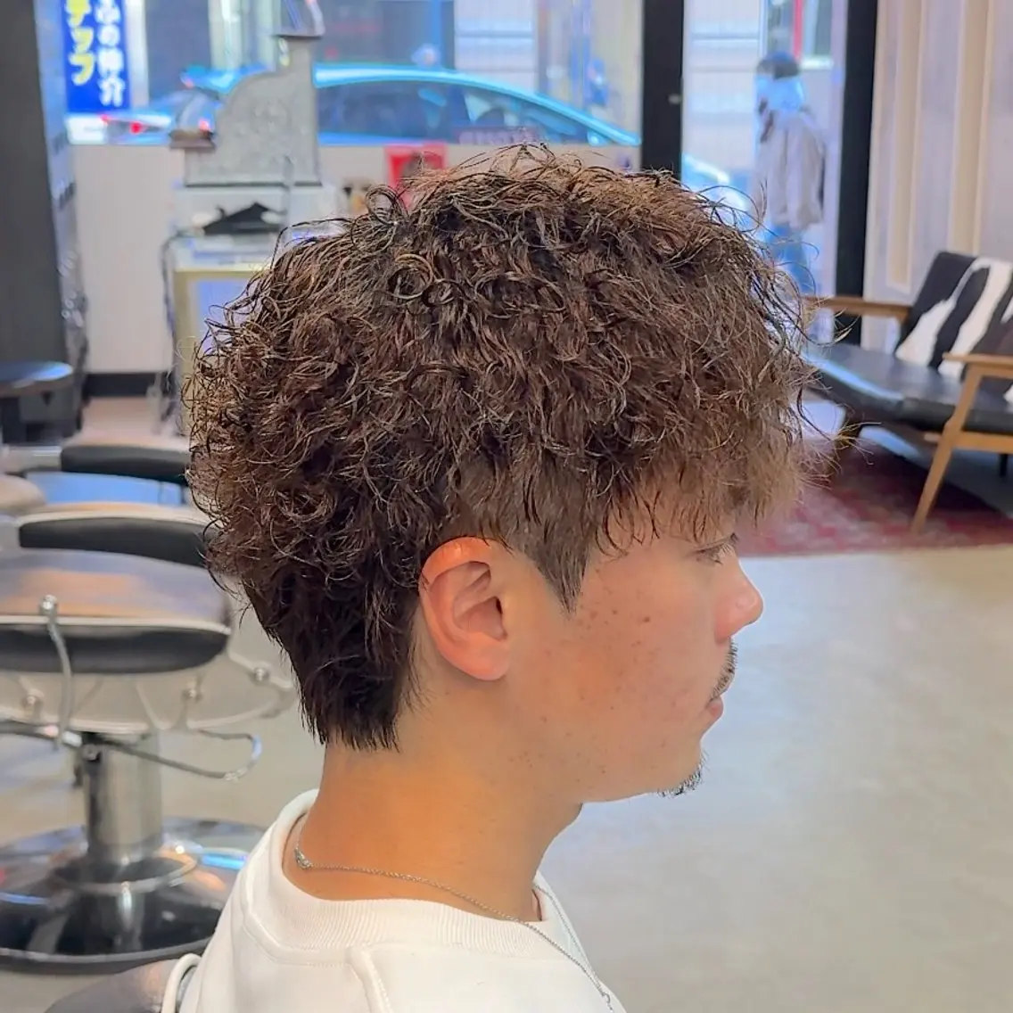 ショート パーマ ヘアアレンジ メンズ MENIN メンズ サロン 望月 涼太のヘアスタイル