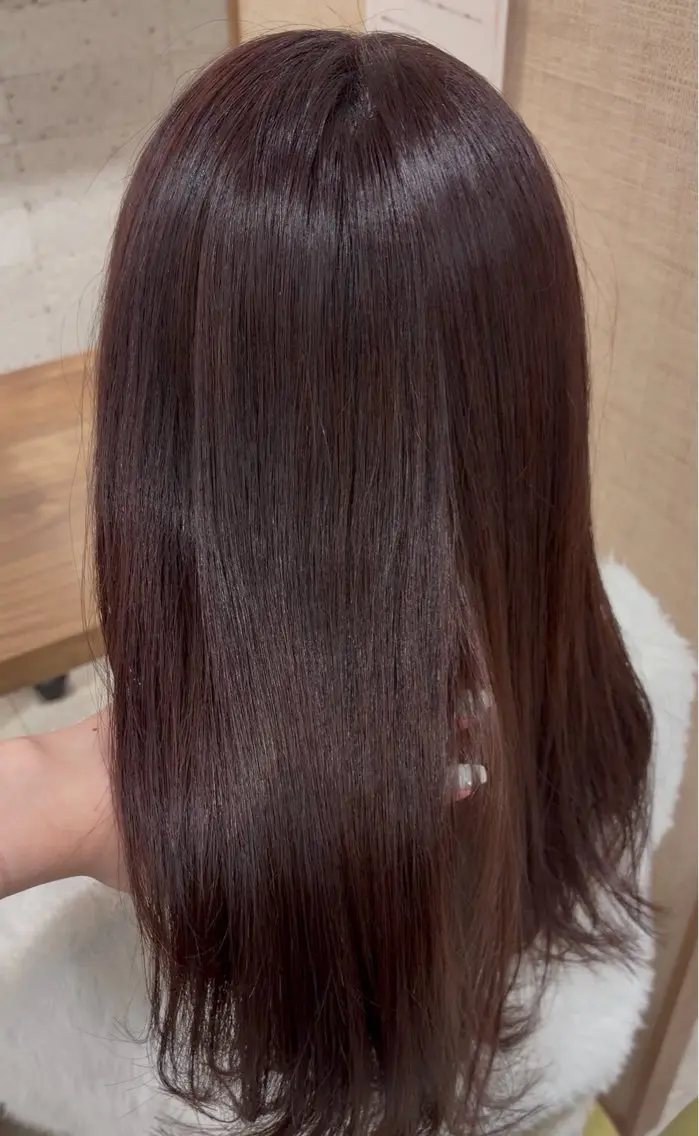 ロング カラー ブラウンカラー カット 縮毛矯正 澤田 華月のヘアスタイル