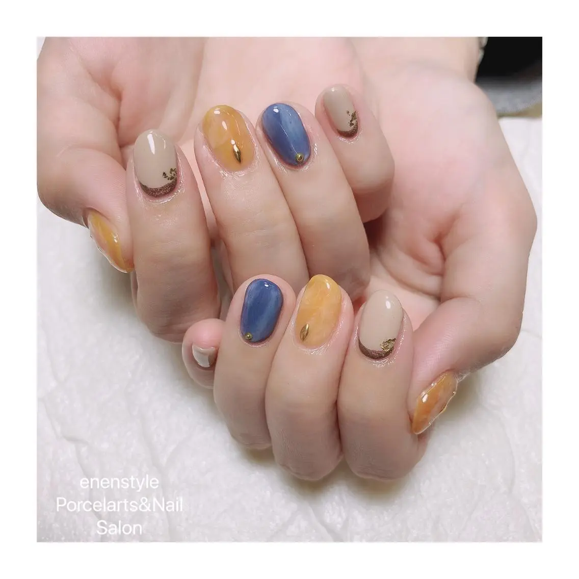 ミディアム ネイル 🐾enen style 🐾のネイルデザイン