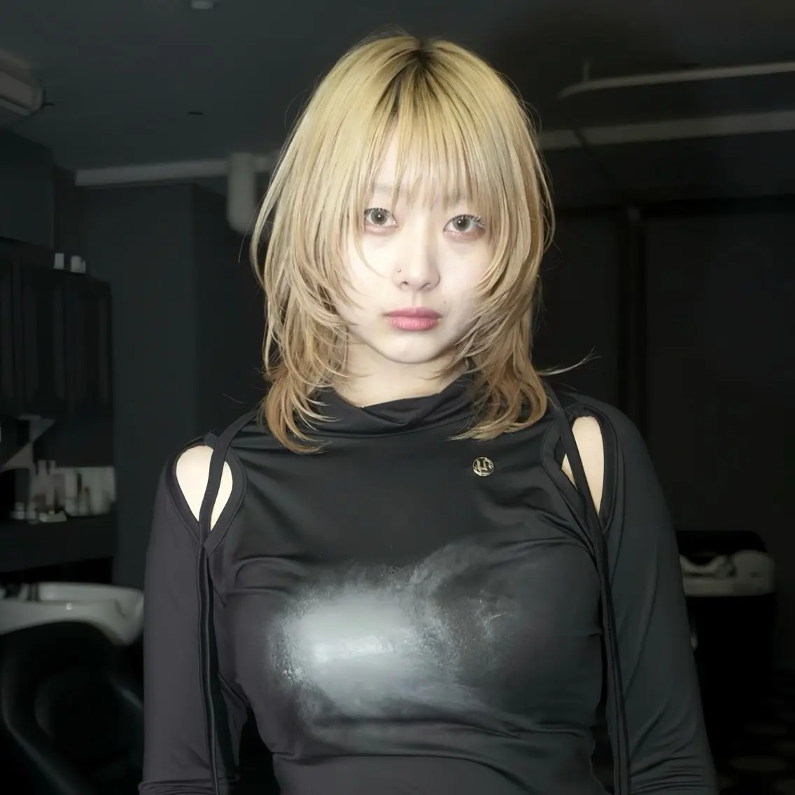 ミディアム たしろ ともきのヘアスタイル