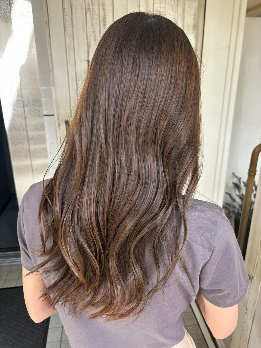 ロング カラー ベージュカラー ショコラベージュ 似合わせhair🔸 アサダ　タカコ🔸のヘアスタイル