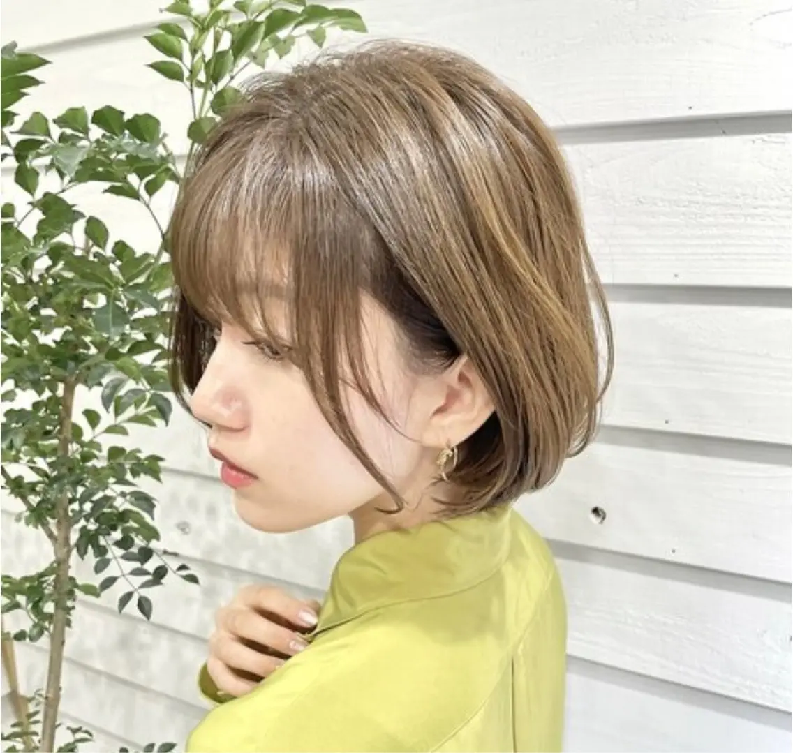 ショート ボブ 梶 久菜乃のヘアスタイル