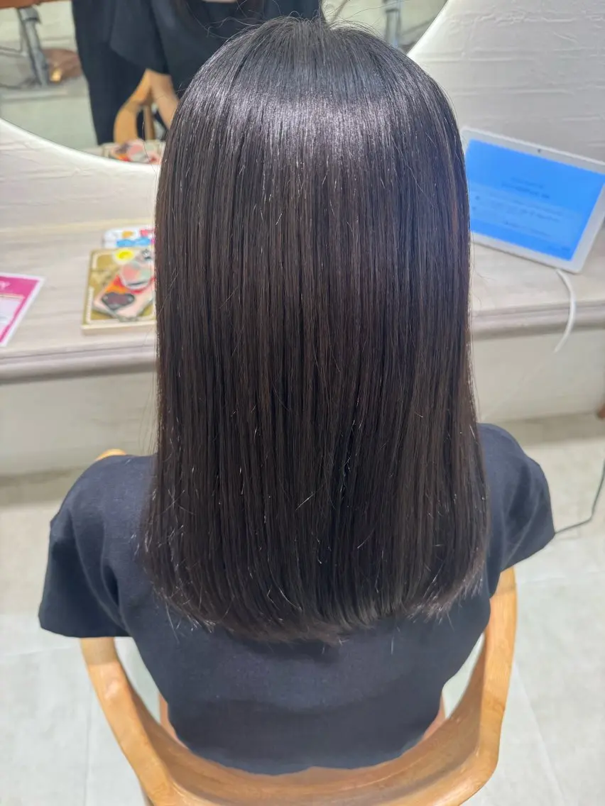 ミディアム ヘアカラー トリートメント 木村 ゆきのヘアスタイル