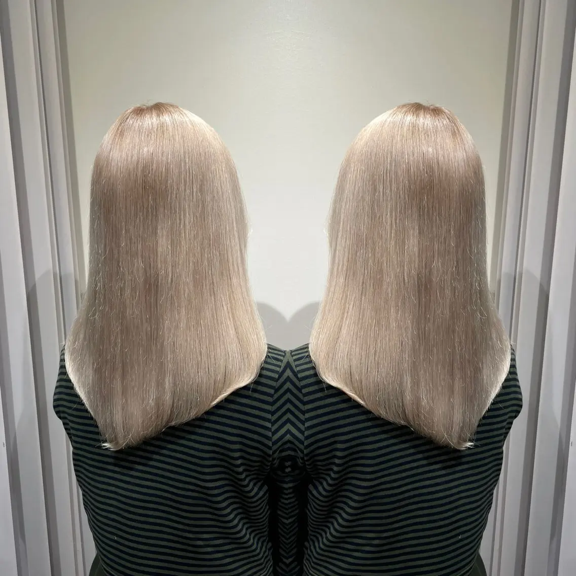 セミロング カラー ベージュカラー ブリーチ ハイトーンカラー ホワイトベージュ ヘアカラー 🦋美髪/エクステ 🦋アベイクミのヘアスタイル
