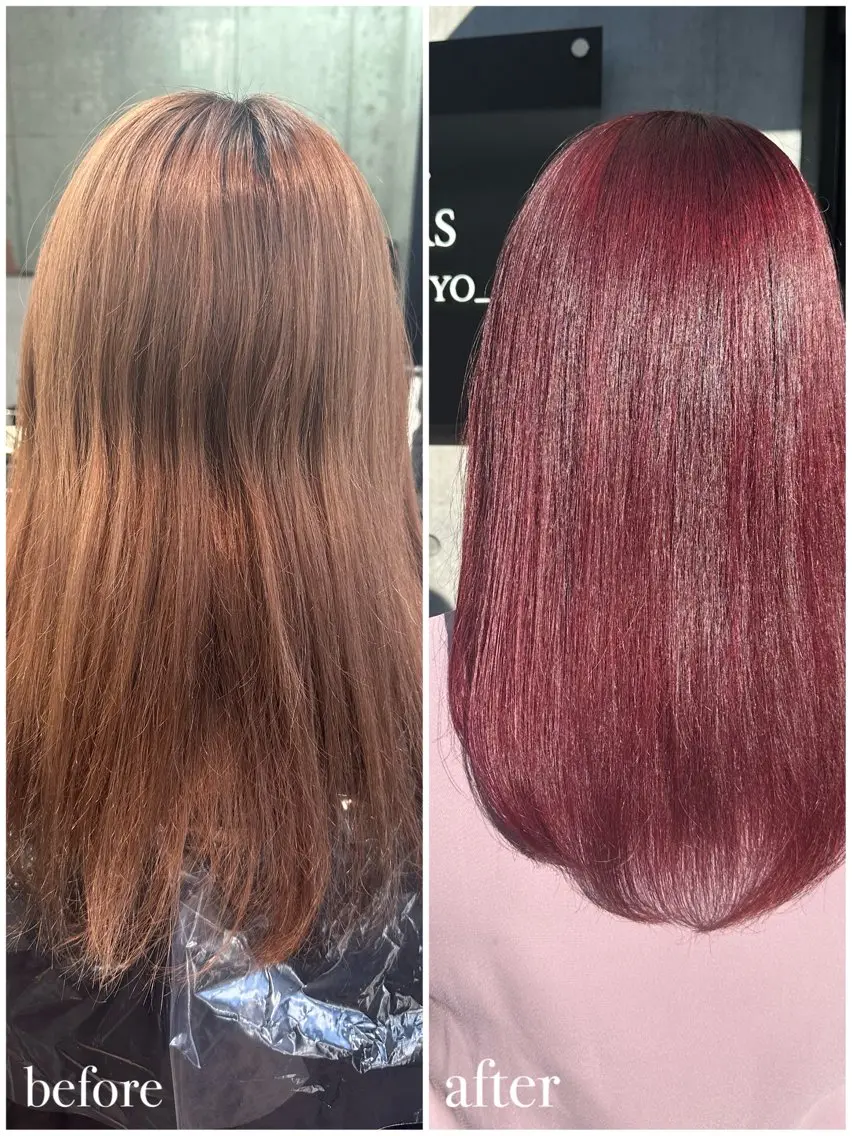 セミロング カラー ヘアカラー トリートメント 🫧透明感カラー/ エクステ🫧アサミ️のヘアスタイル