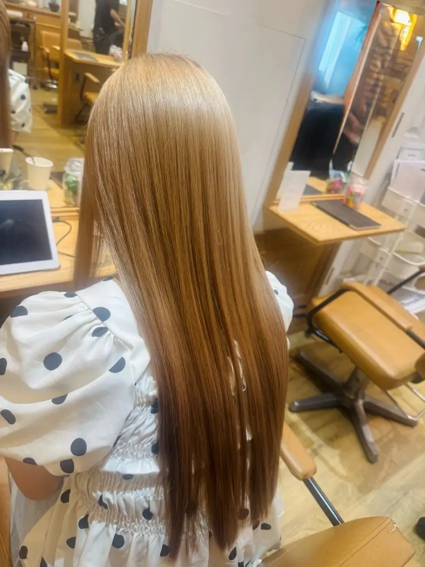 ロング カット ヘアカラー トリートメント 透明感カラー💜 モテ髪 空陽💙のヘアスタイル