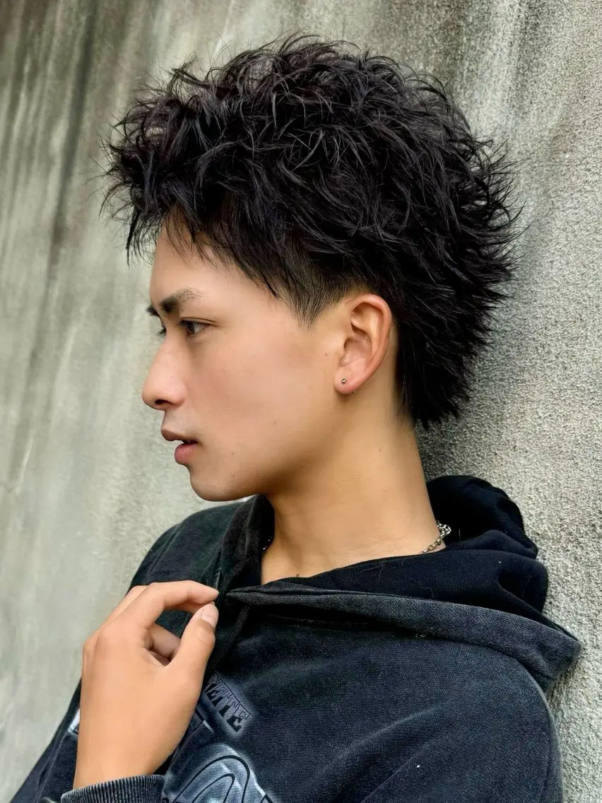 パーマ メンズ カット パーマ 大人メンズパーマ メンズ特化　萱原大幹のヘアスタイル
