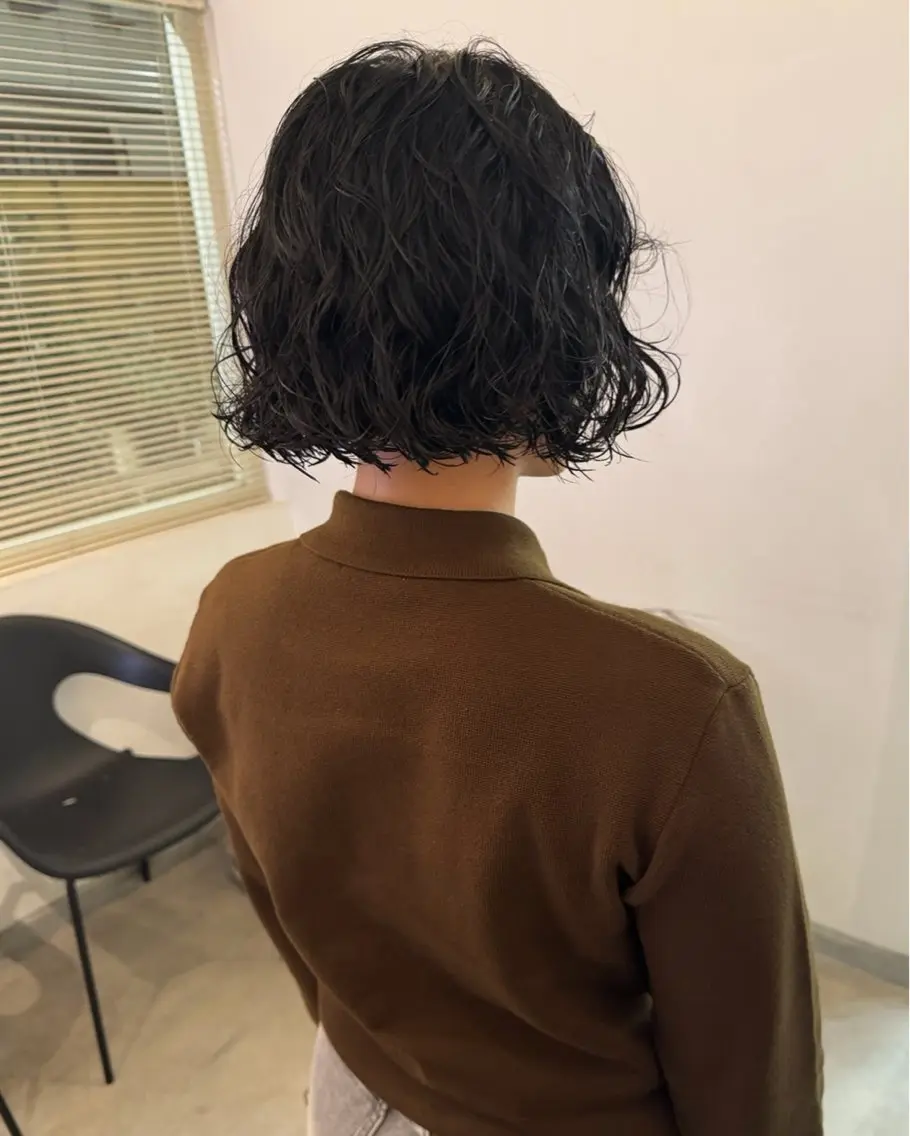 ショート ボブ パーマ HITOMI 福岡パーマのヘアスタイル