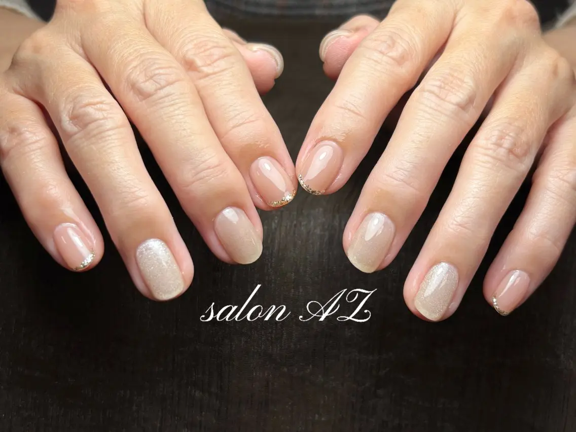 ネイル 長さ出し フットネイル フレンチネイル マグネットネイル ニュアンスネイル ハンドネイル salon AZのネイルデザイン