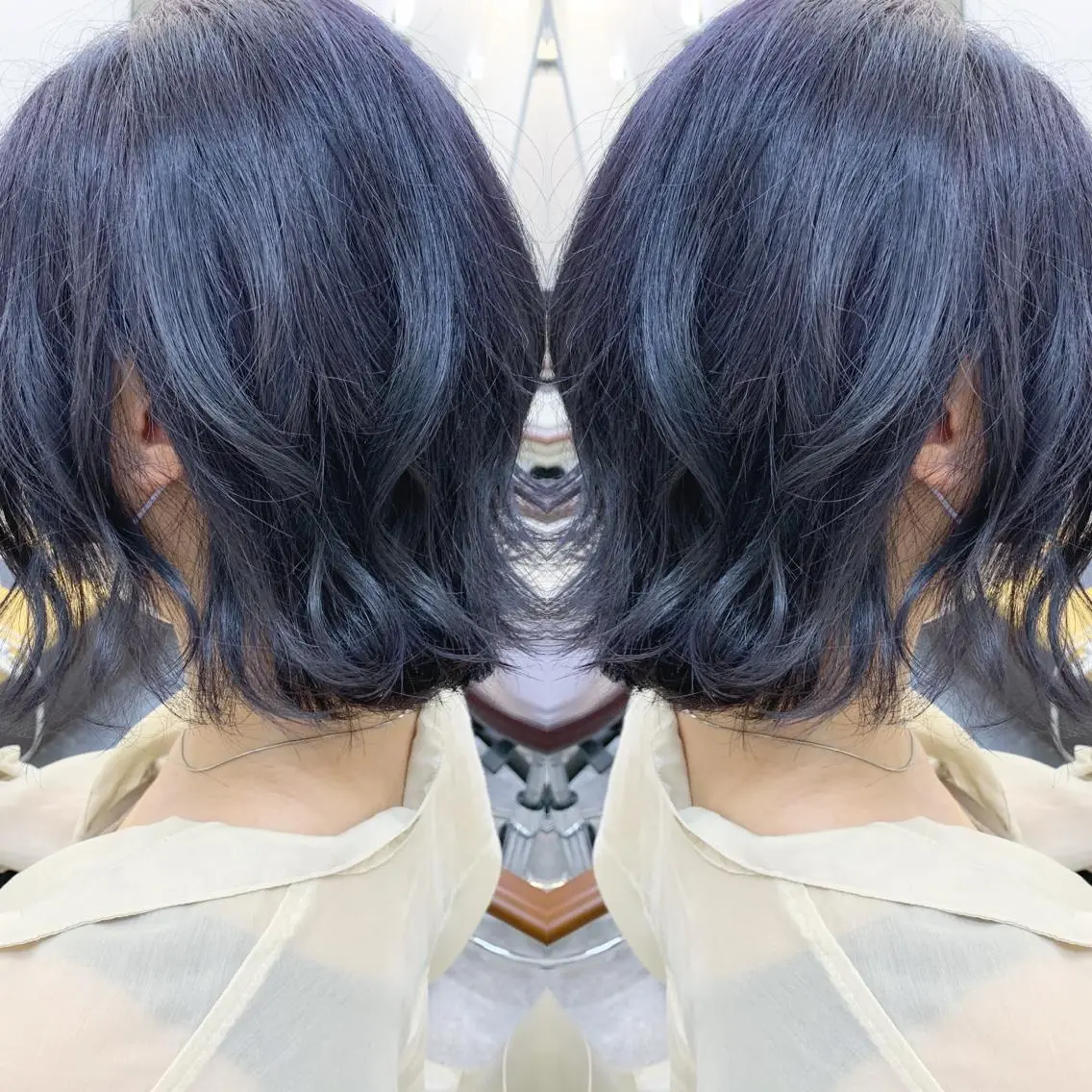ミディアム ボブ ウルフカット ウルフボブ カット ヘアカラー トリートメント H (エイチ) 烏丸御池店のヘアスタイル