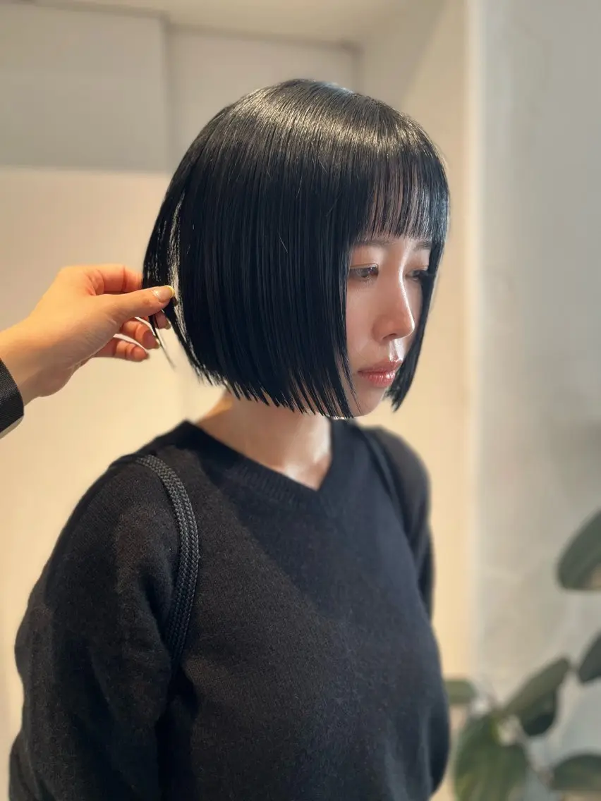 【韓国風🇰🇷】ぷつっとボブカット♡の写真
