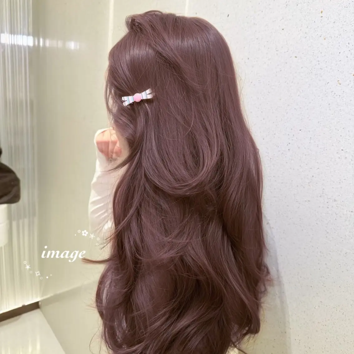 ロング カラー ヘアアレンジ 🤍淡色ピンク&ラベ ンダーYUKI🤍のヘアスタイル