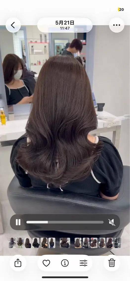セミロング カラー ヘアカラー トリートメント 佐藤 笑瑠のヘアスタイル