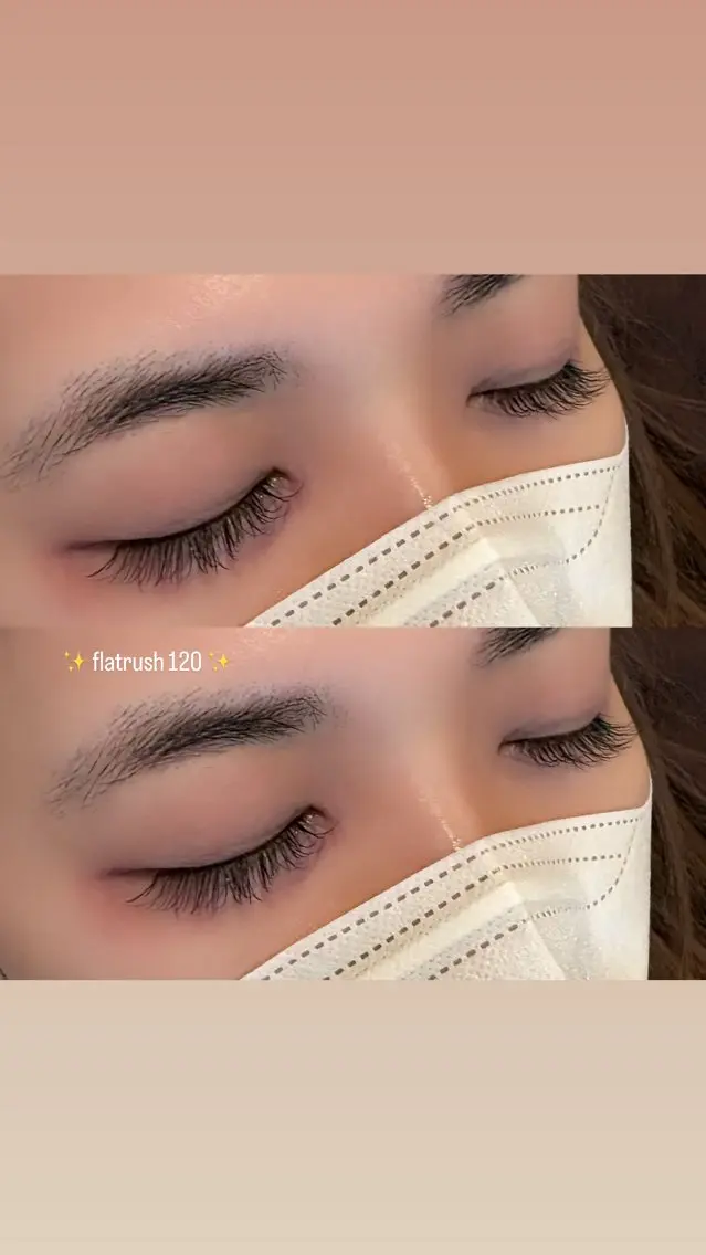 マツエク・マツパ Cカール フラットラッシュ ナチュラル ‪Serina‪‪ 清水‪‪❤︎‬のマツエク・マツパデザイン