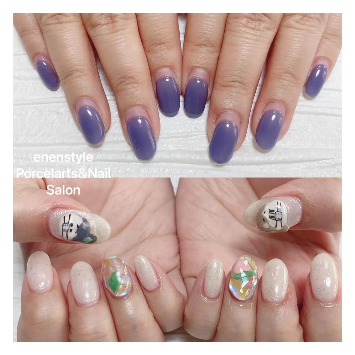ミディアム ネイル 🐾enen style 🐾のネイルデザイン