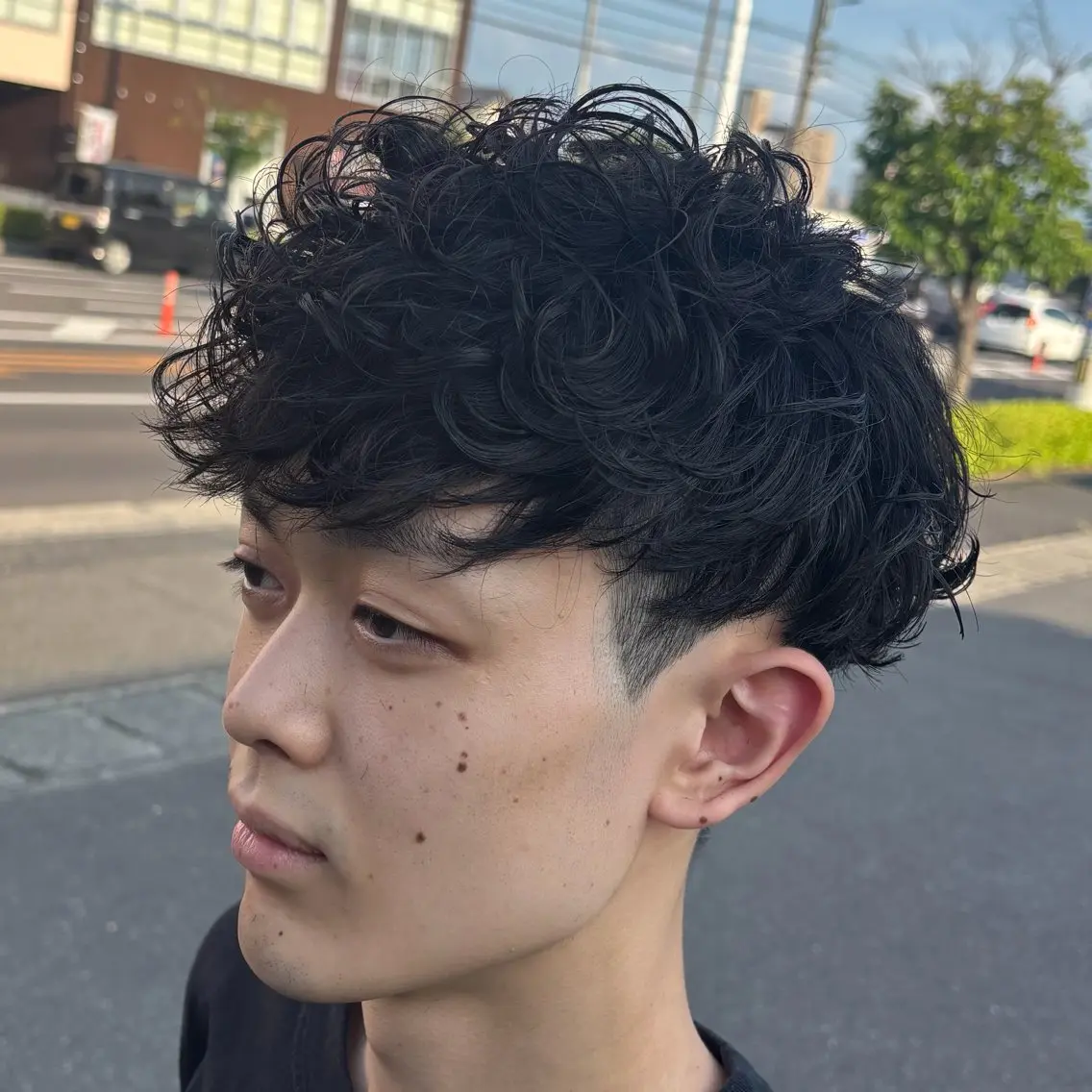 ミディアム ミディアムパーマ 米谷 理玖のヘアスタイル