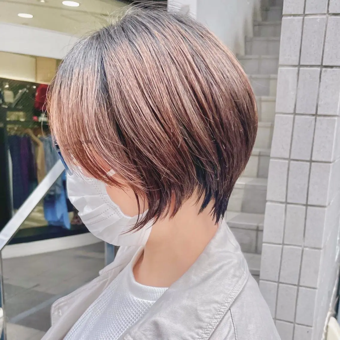 ショート ショートヘア 小顔カット カット トリートメント ショート/ボブ/ 透明感カラー/ほのかのヘアスタイル