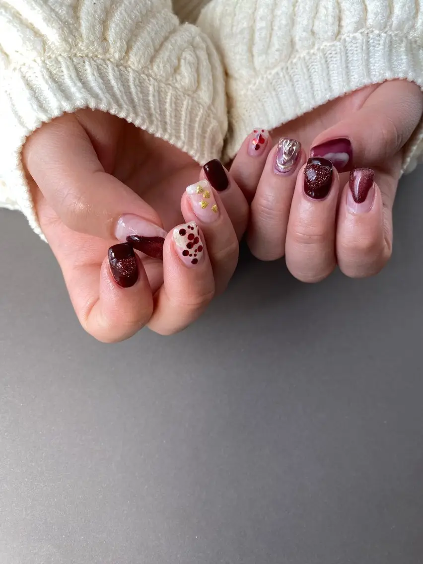 ネイル バレンタイン nailsalon Puretéのネイルデザイン