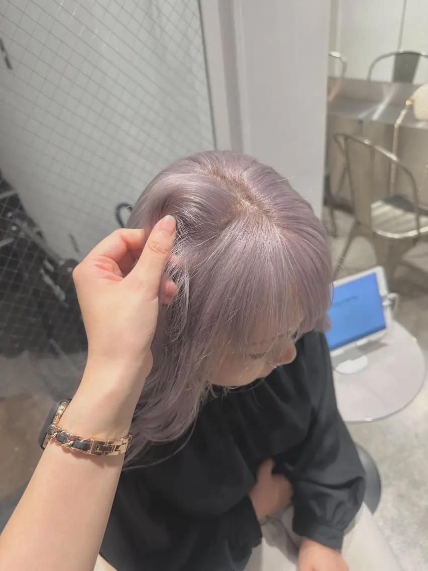 ロング カラー ヘアカラー ハイトーン･髪質改善 MIOKAのヘアスタイル