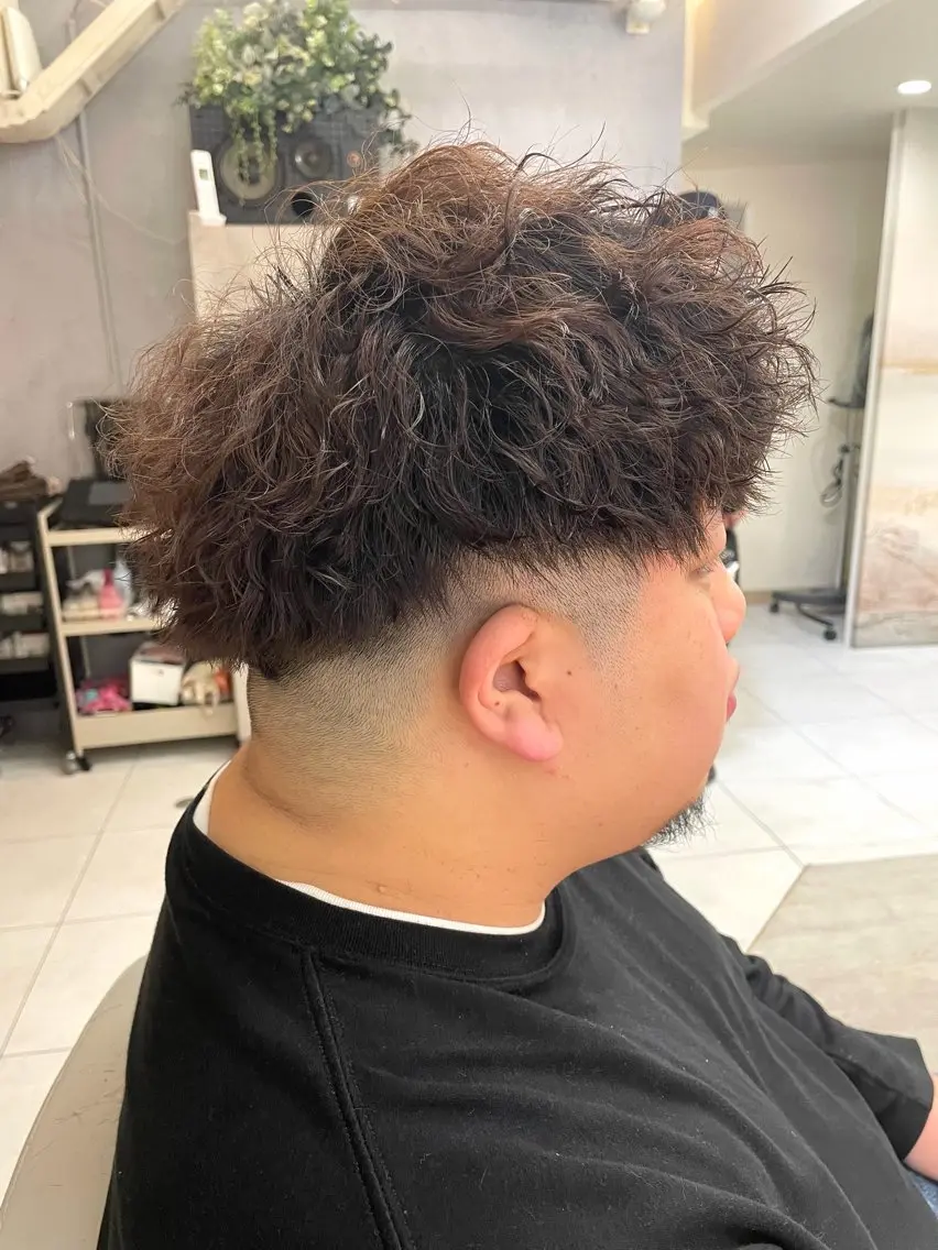 パーマ メンズ カット パーマ メンズパーマ 朝ラクセット 颯のヘアスタイル