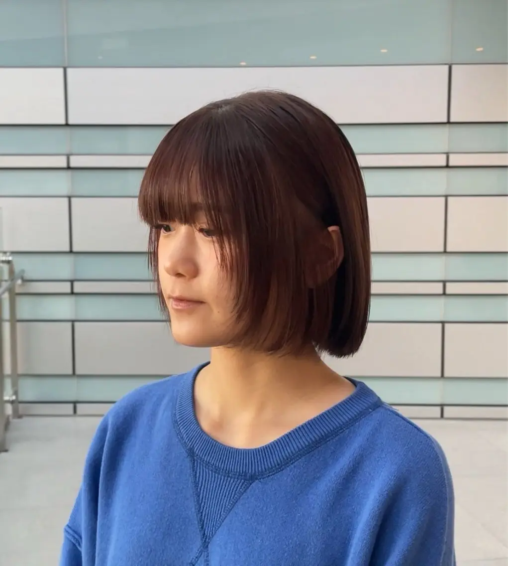 ミディアム ボブレイヤー ボブ レイヤーカット hair salon blossy./ちばのヘアスタイル