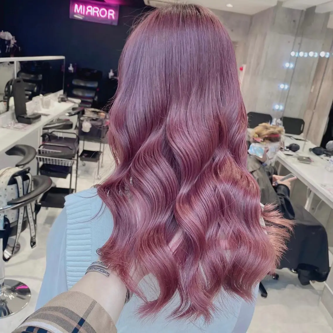 ロング カラー ヘアカラー トリートメント ダブルカラー特化💍 tiam💍韓国ヘアのヘアスタイル