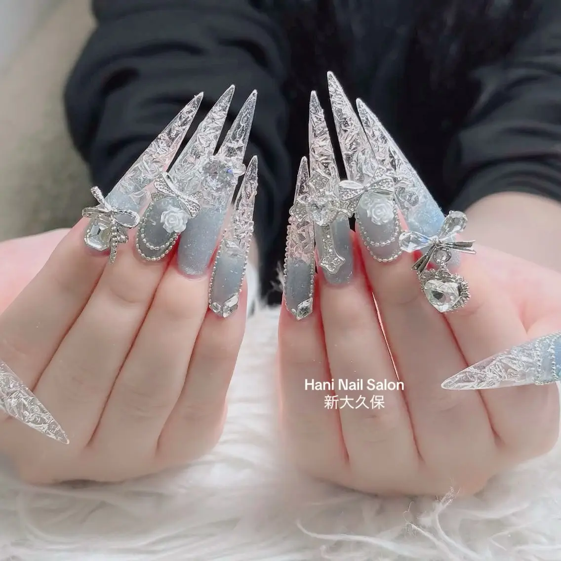ネイル フットネイル フレンチネイル グラデーション 韓国ネイル ロングネイル ハンドネイル Hani Nail Salonのネイルデザイン