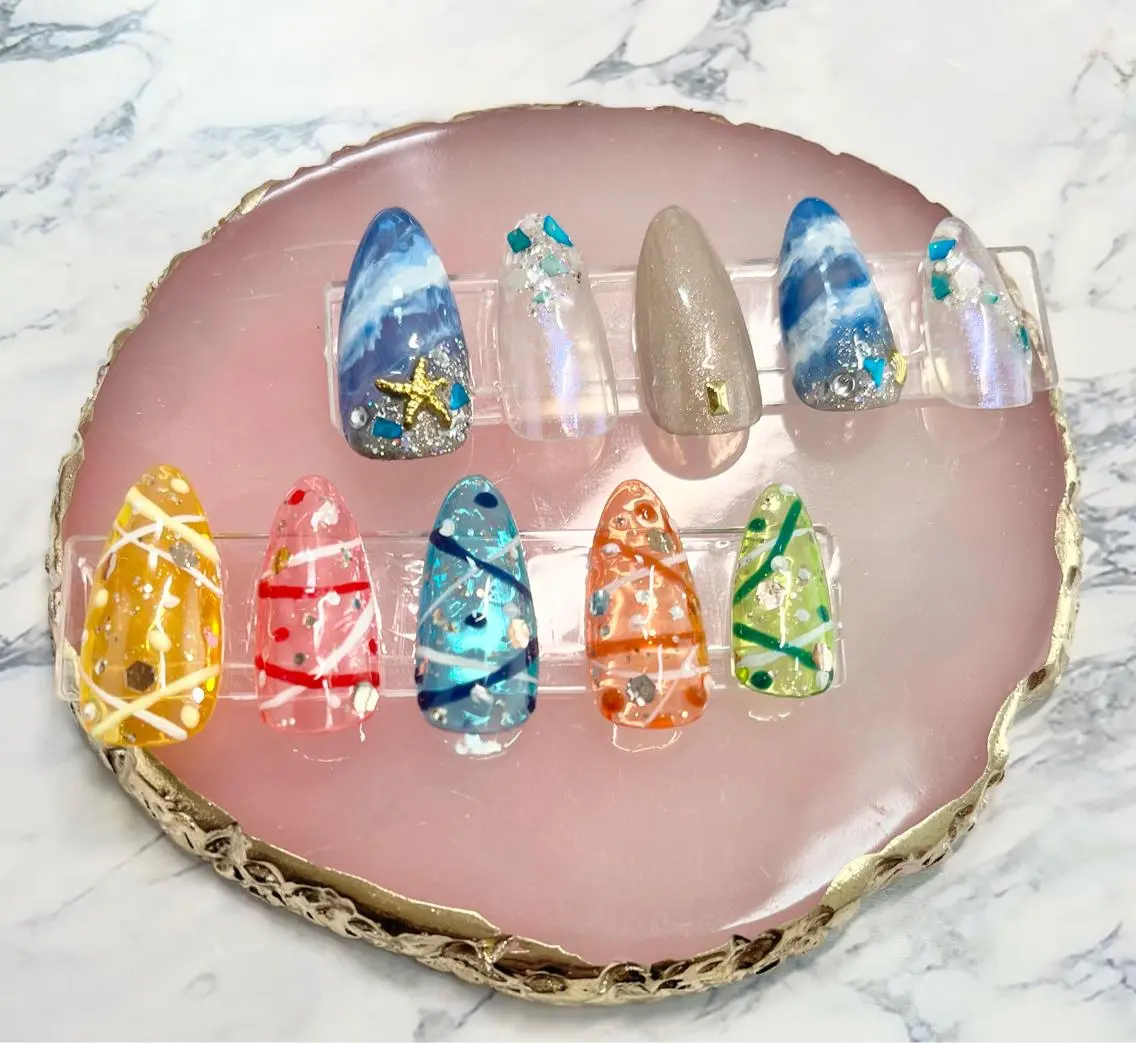 ネイル 夏ネイル ヨーヨーネイル Rosa NAILのネイルデザイン