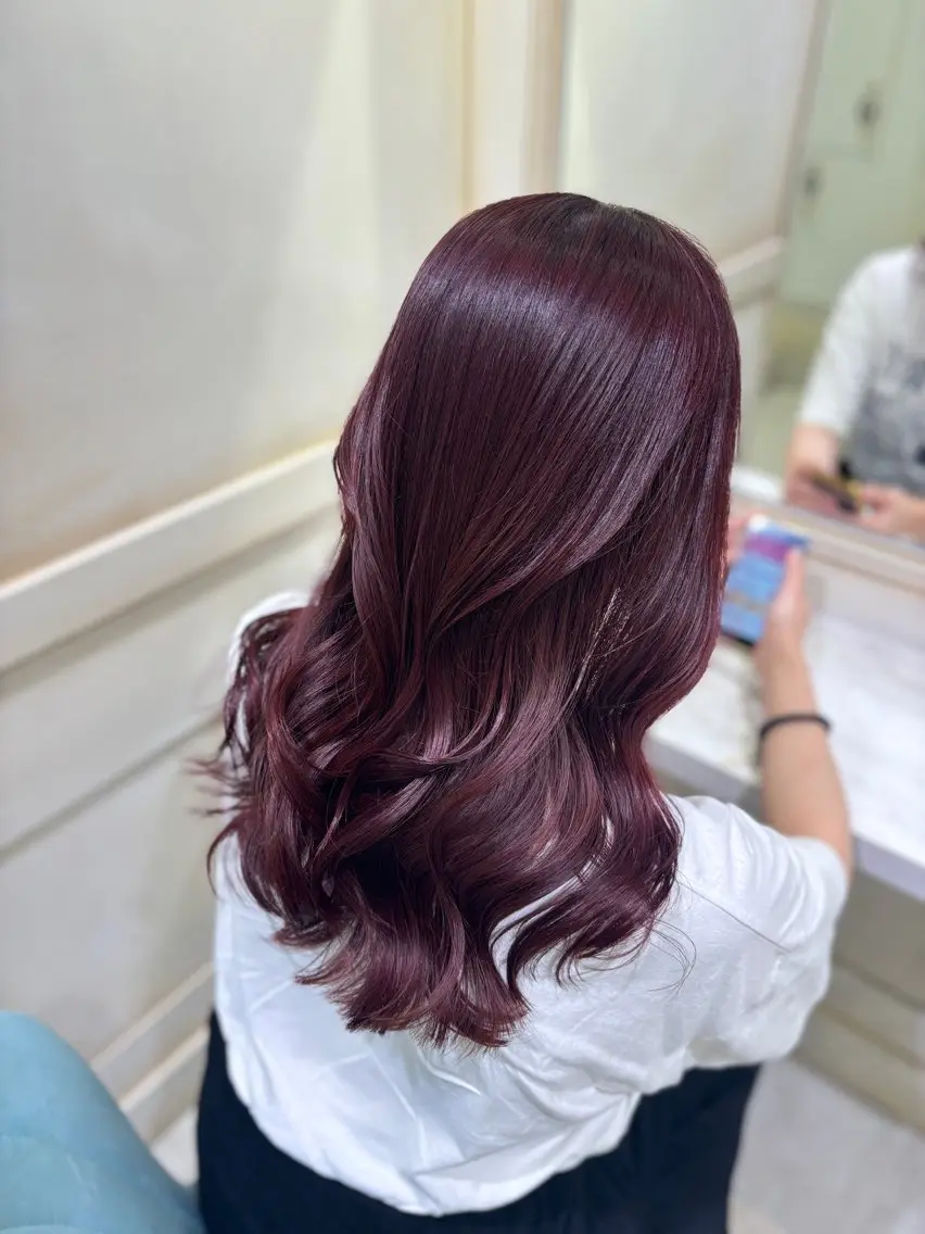 ロング カラー 🌷ピンク/韓国風 暖色カラー ゆい🌷のヘアスタイル