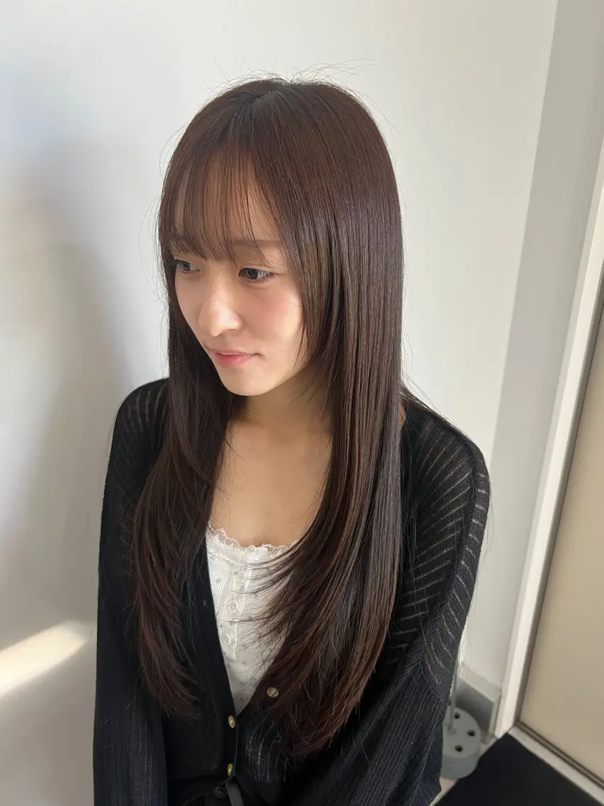 ロング ヘアカラー トリートメント 宮城 萌のヘアスタイル