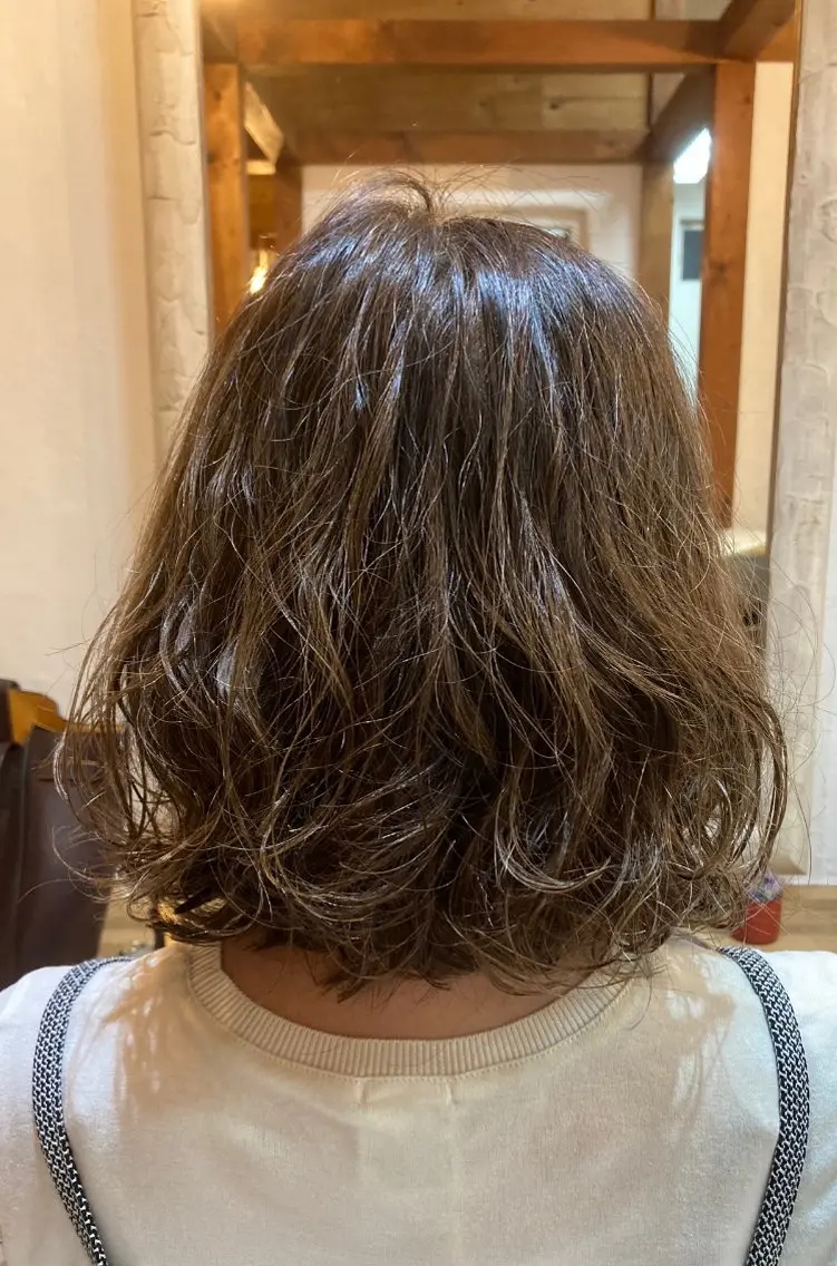 ミディアム ミディアムパーマ トリートメント パーマ 林 エリのヘアスタイル