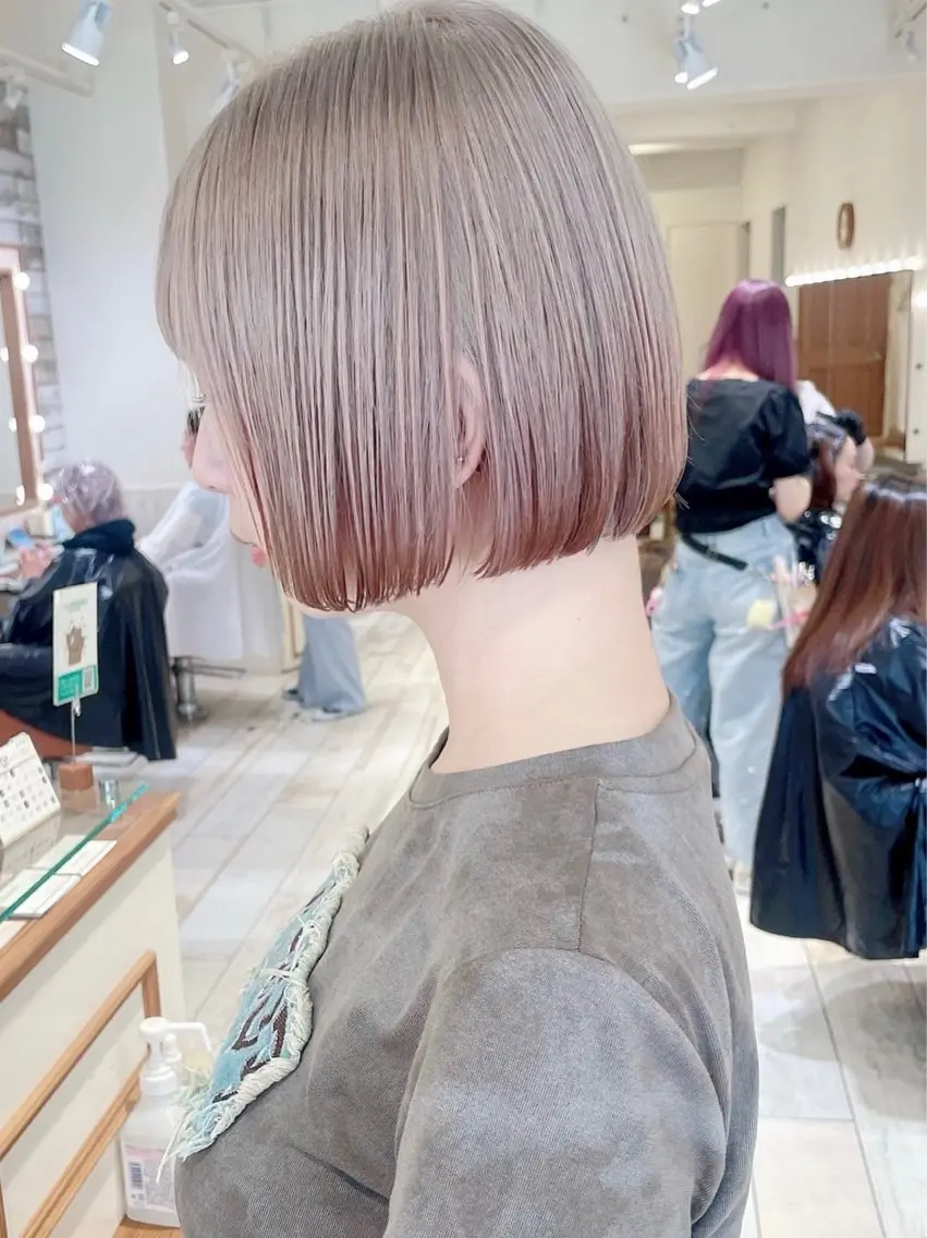 ショート カラー ヘアカラー ヘッドスパ 小幡永吉 ✨ショート✨韓国✨のヘアスタイル