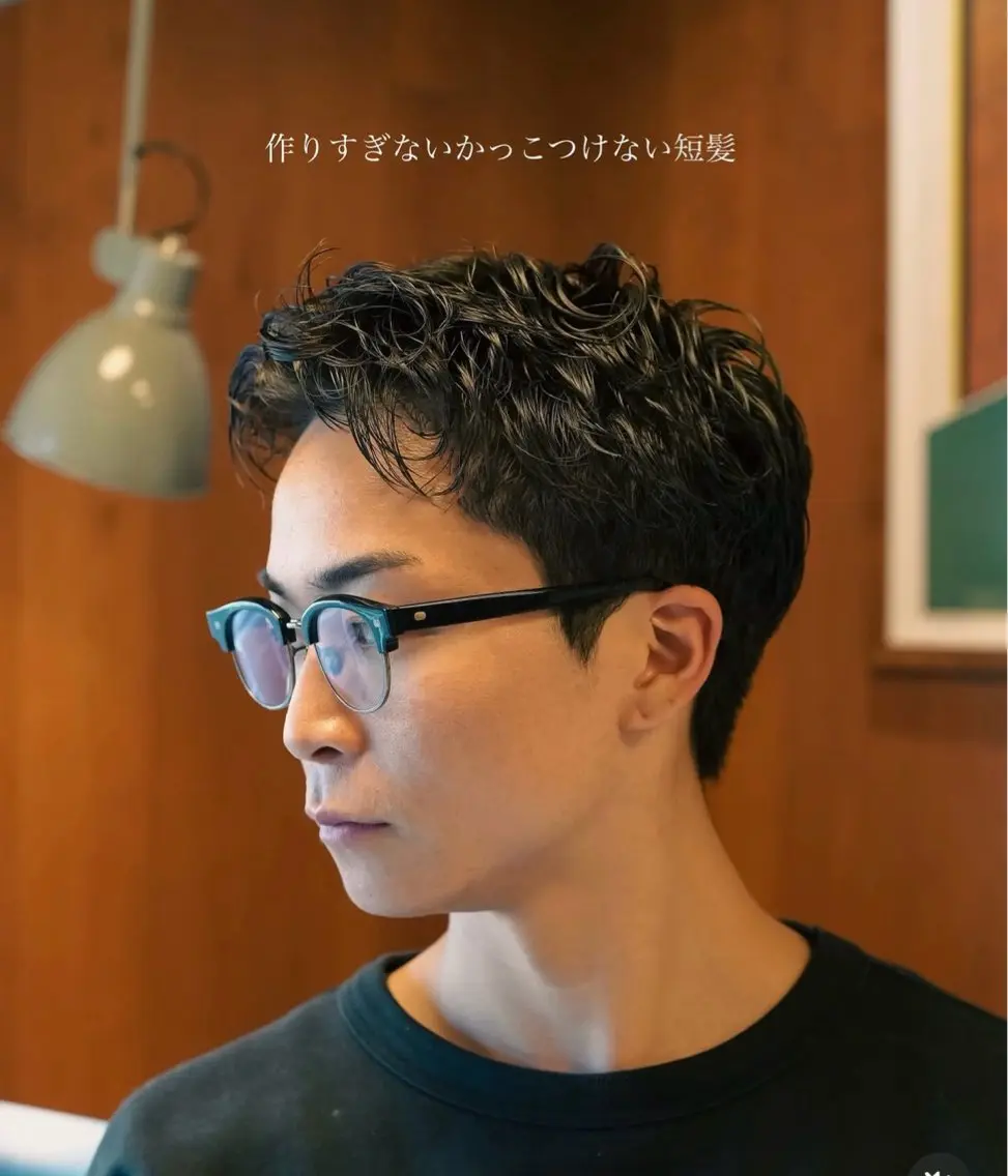 パーマ メンズ メンズショート タチカワユウキのヘアスタイル