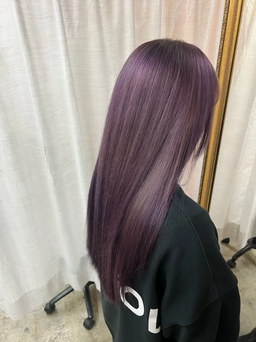 ロング カラー ヘアカラー トリートメント ともざねゆか UniQ/岡山駅のヘアスタイル