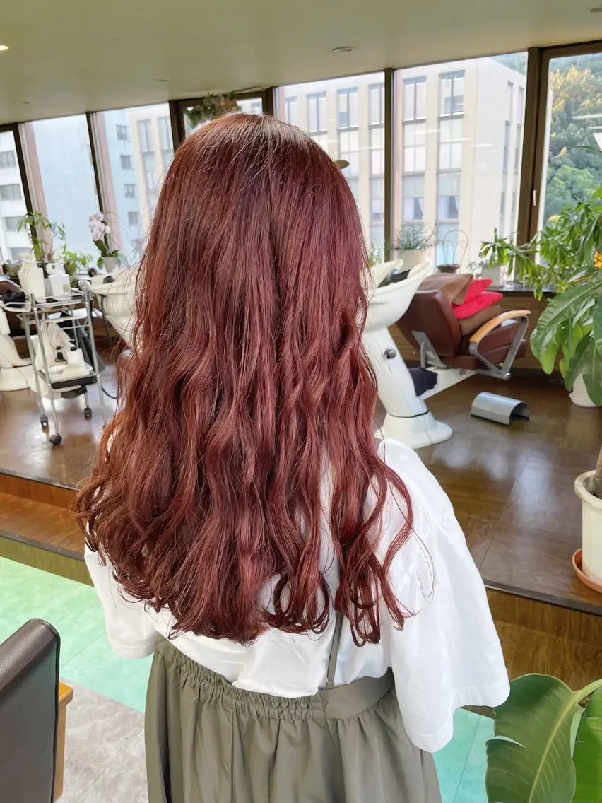 セミロング カラー ブラウンカラー ピンクカラー ピンクブラウン カット ヘアカラー 土居 正季のヘアスタイル