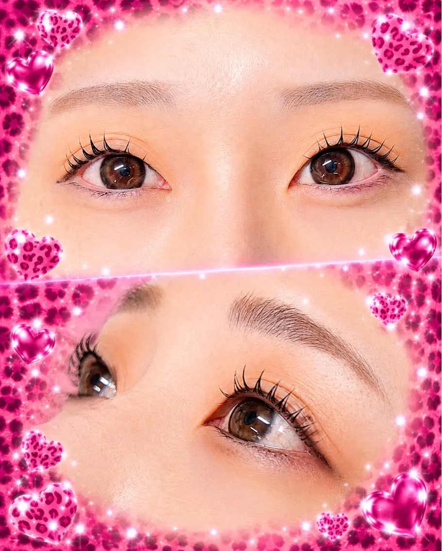 マツエク・マツパ 一重×まつ毛パーマ Sunny Lash meiのマツエク・マツパデザイン