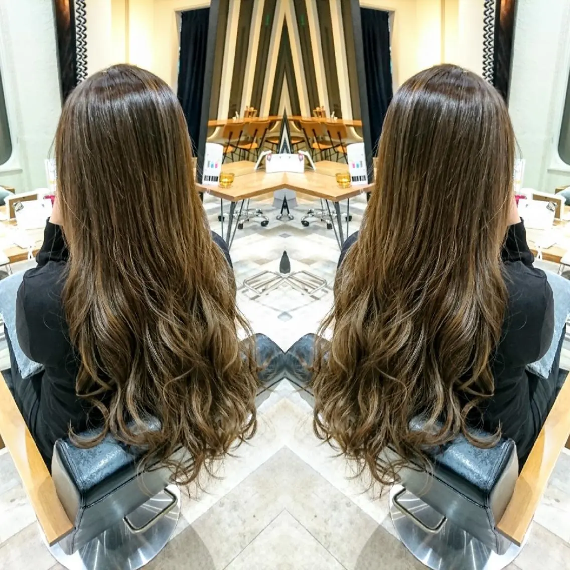 ロング カラー ベージュカラー グラデーションカラー 艶カラー/インナー /グラデ/大西小百合のヘアスタイル