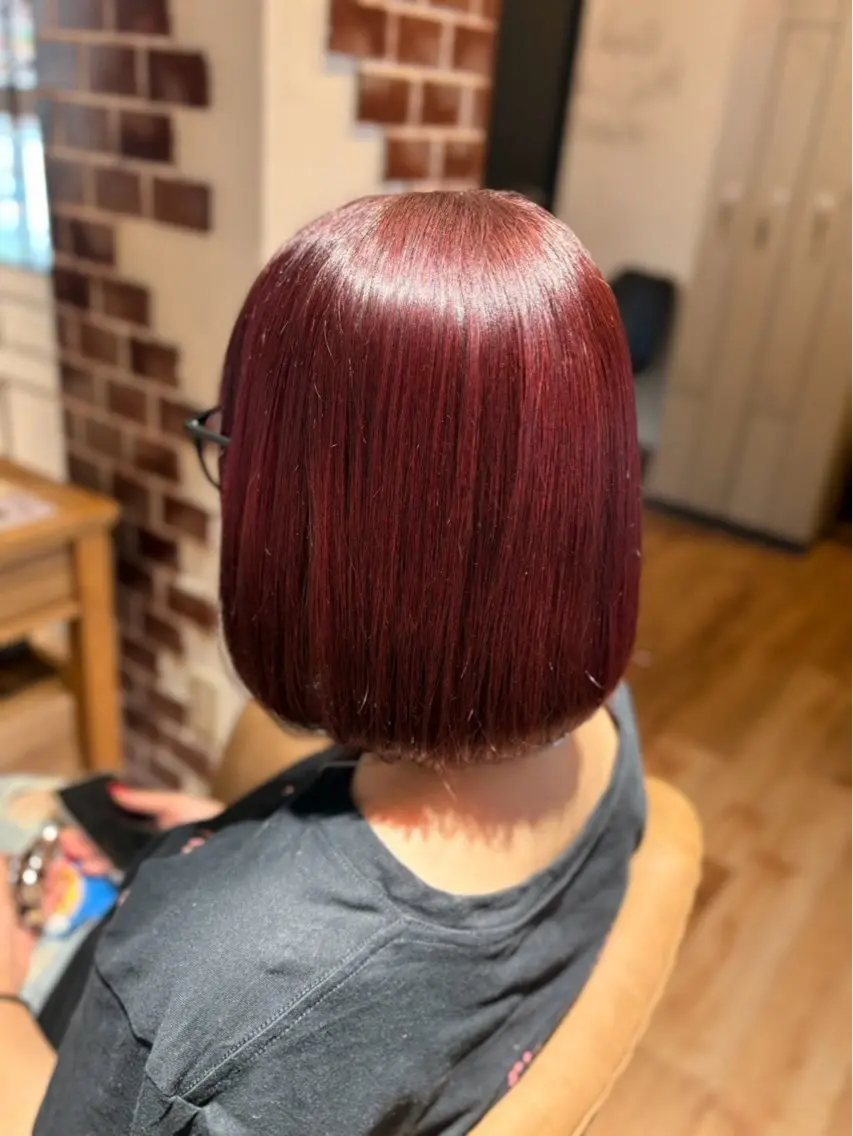 ミディアム ヘアカラー トリートメント メンズモデル🫧 高口小春のヘアスタイル