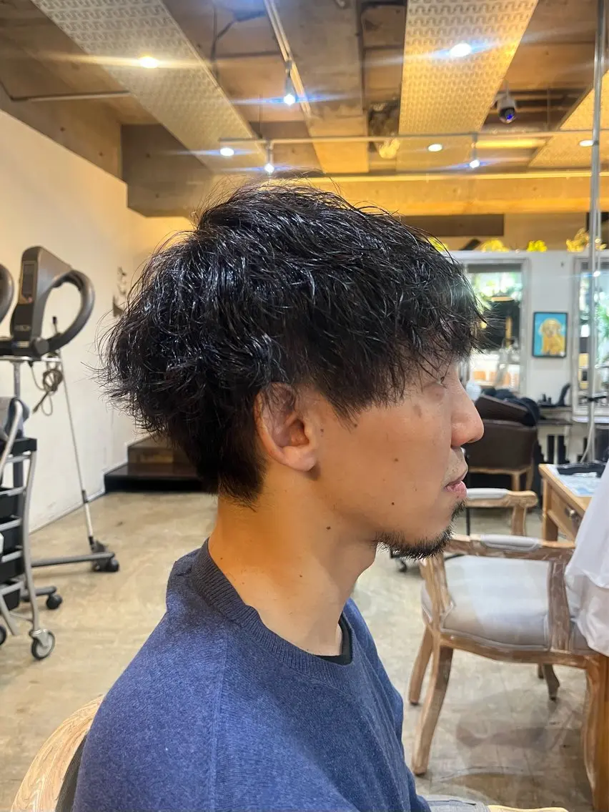 パーマ メンズ カット パーマ 松原 樹里のヘアスタイル