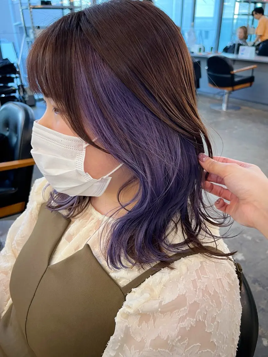 ミディアム カラー カット ヘアカラー 🌛ダブルカラー 🌜SAYAKAのヘアスタイル