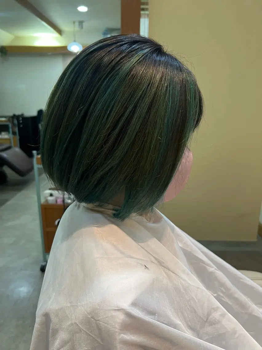 ショート カラー バレイヤージュ レイヤーカット 寺本 琴美のヘアスタイル