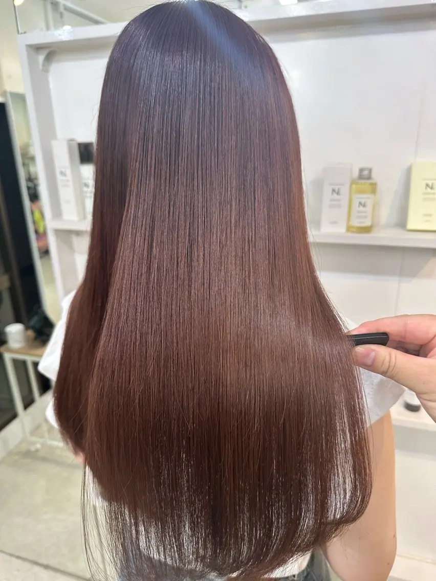 ロング トリートメント 髪質改善/レイヤー ストウシンゴのヘアスタイル