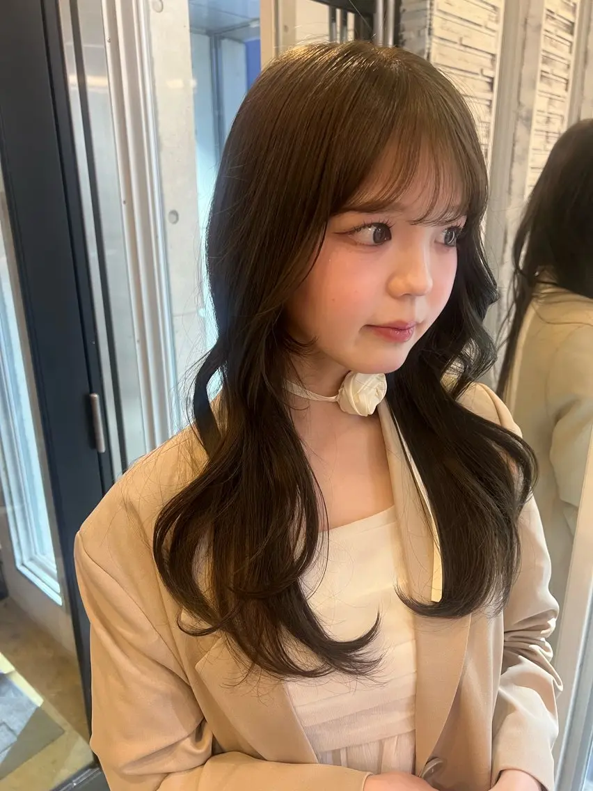 ロング カラー ブリーチ 透明感カラー ダブルカラー ブリーチなしカラー 名古屋美容室 Sopiリナのヘアスタイル