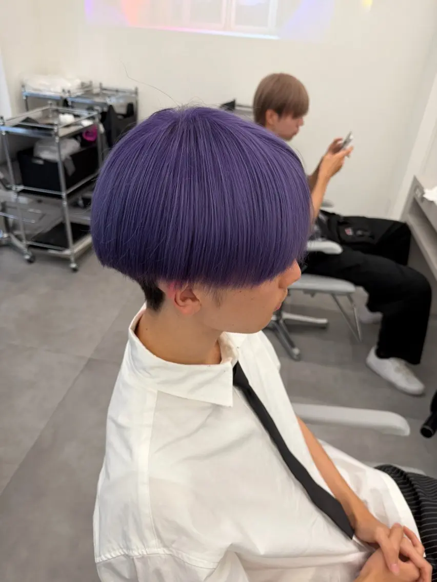 カラー メンズ カット ヘアカラー 🧸🎀ブリーチ ‪栄🎀🧸かのんのヘアスタイル