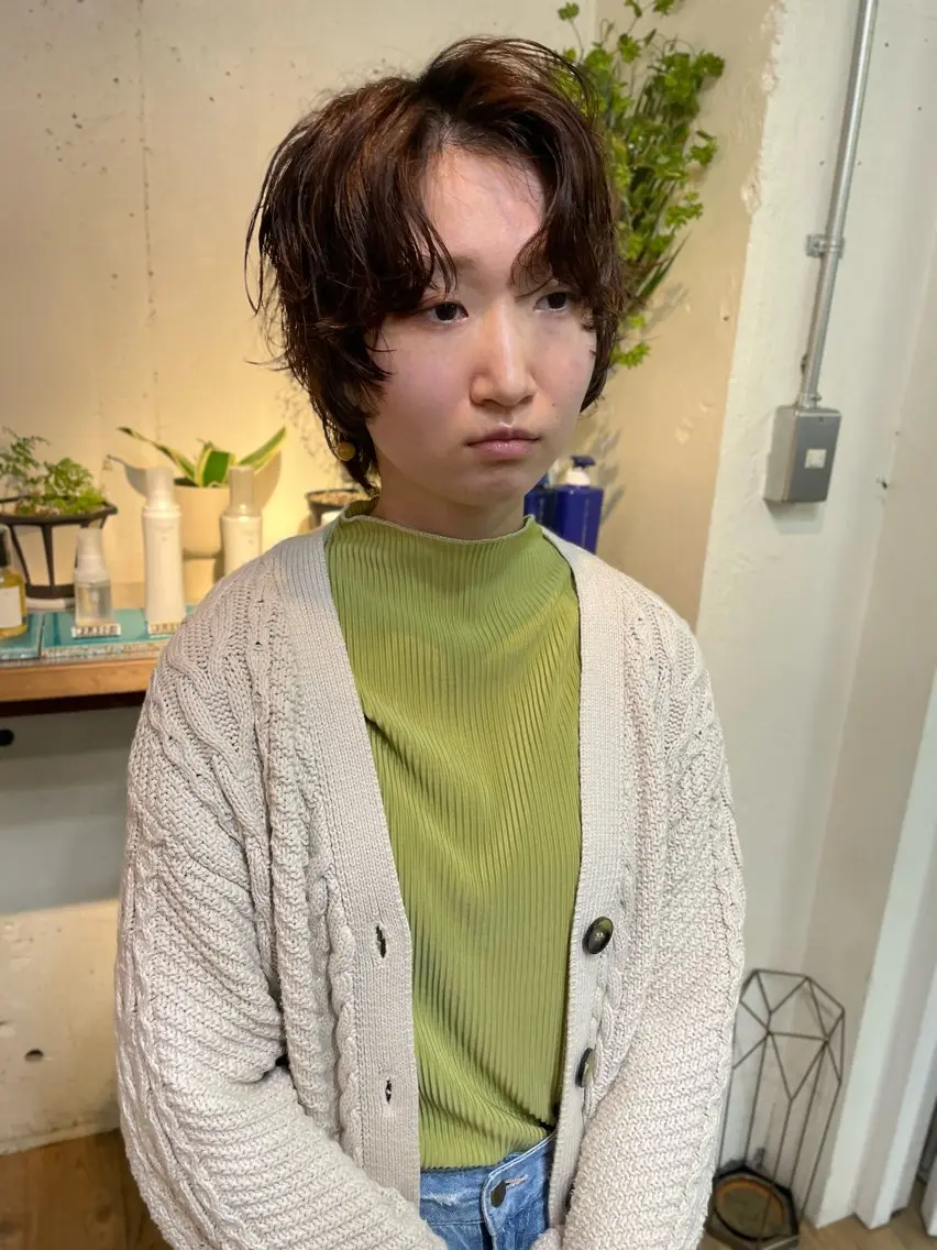 ショート パーマ カット パーマ YUKI 新宿カット パーマ/カラーのヘアスタイル