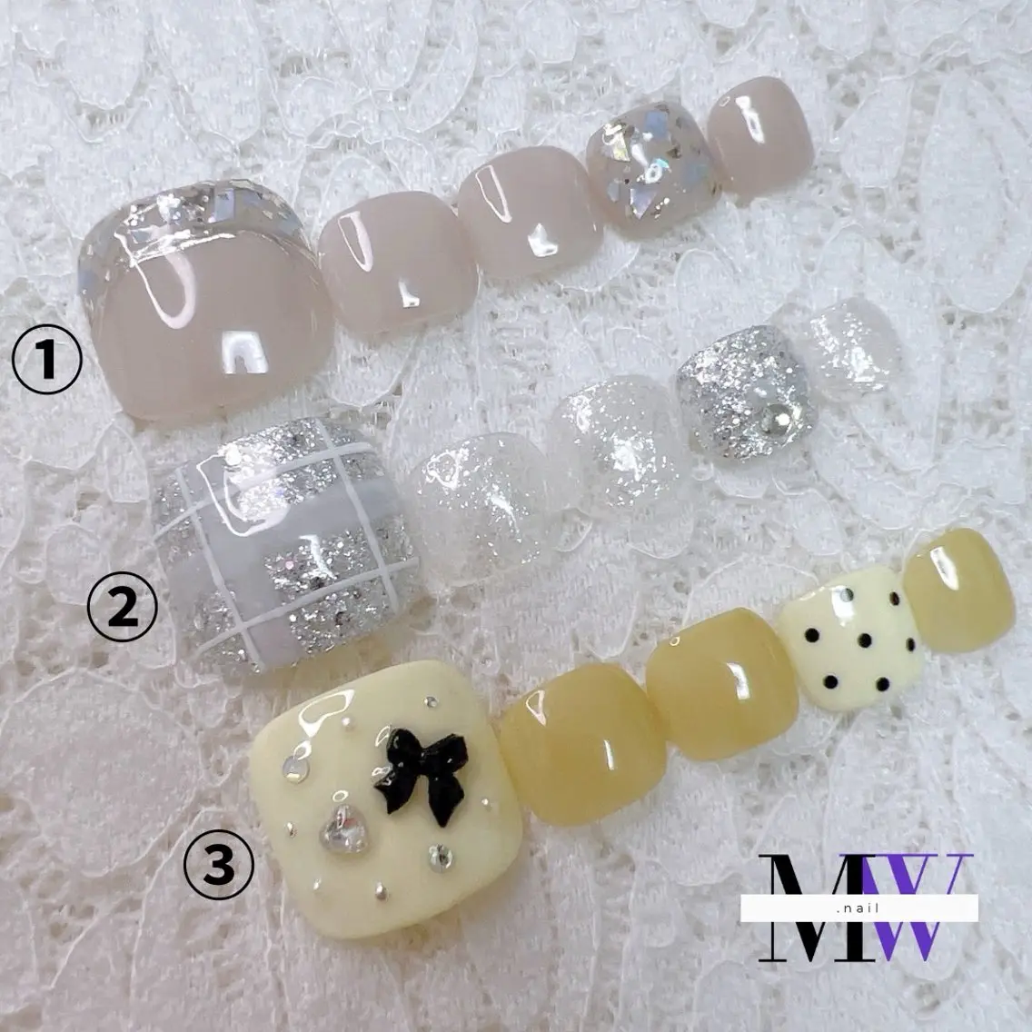 ネイル アートネイル フットネイル ジェルネイル フットネイル MW .nailのネイルデザイン