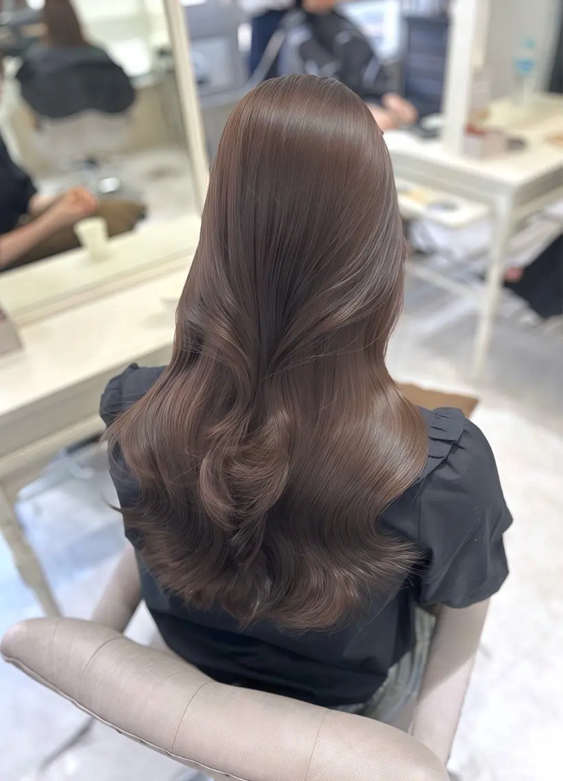 ロング ケアカラー ヘアカラー 髪質改善× ブリーチなしyutoのヘアスタイル