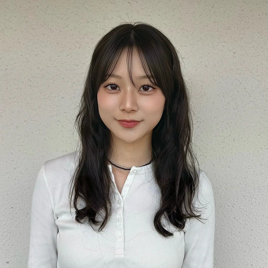 ロング カラー ブラウンカラー オリーブブラウン 森本 麻比のヘアスタイル