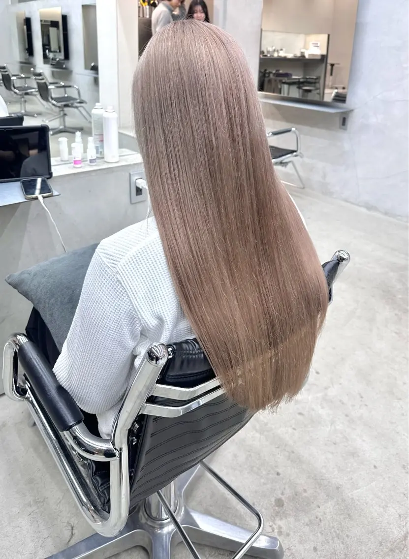 ロング カラー 髪質改善 トリートメント 染谷 遥花のヘアスタイル