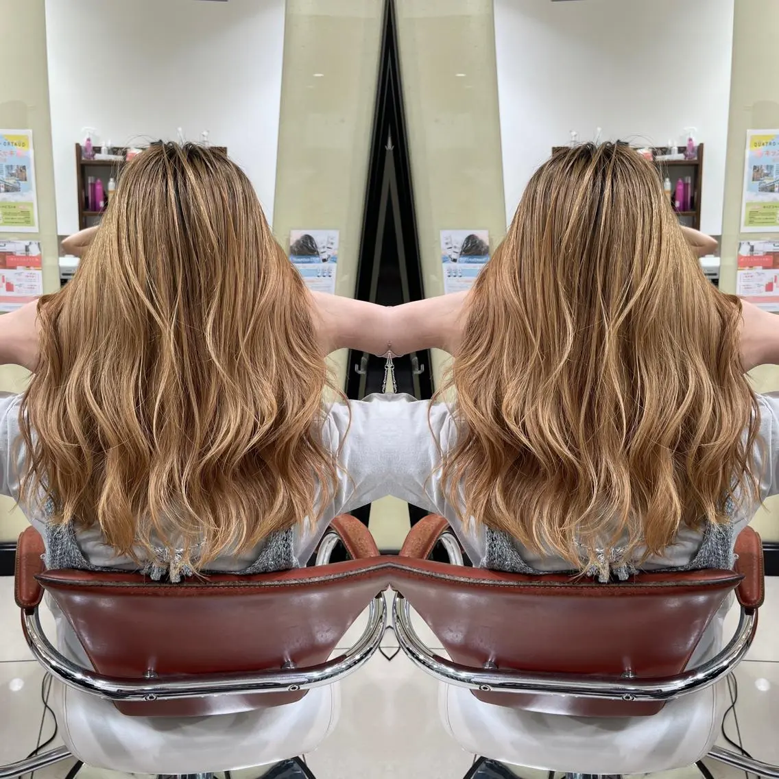 セミロング カット Y Uのヘアスタイル